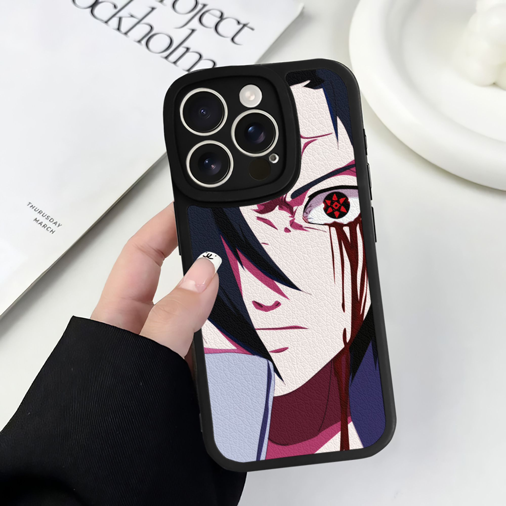 （画像用） NARUTO -ナルト- NARUTO -ナルト- 疾風伝 【iPhone 16シリーズ対応】シリコンスマホケース（レザー調） 材質：シリコン